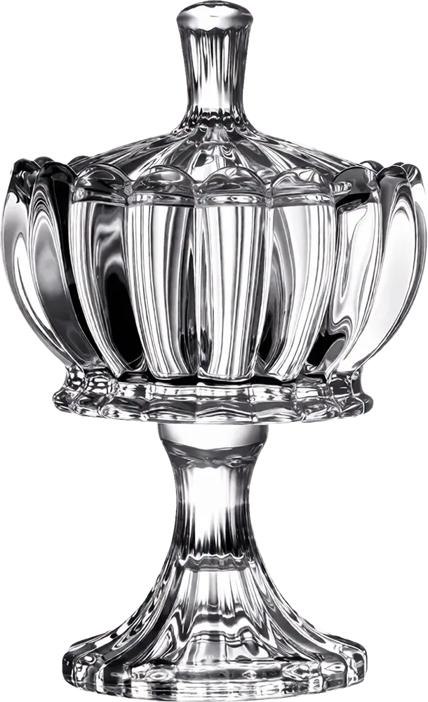 Blinkmax Glass Bonbonniere, 300 ml, Glass Lid, Transparent, KTW269_2