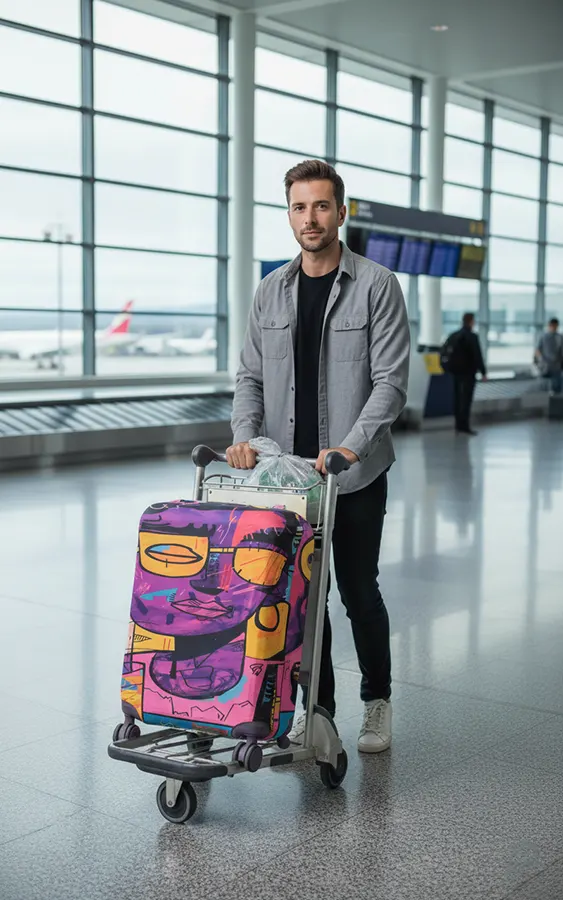 Lycra travel bag cover, size M, code 06