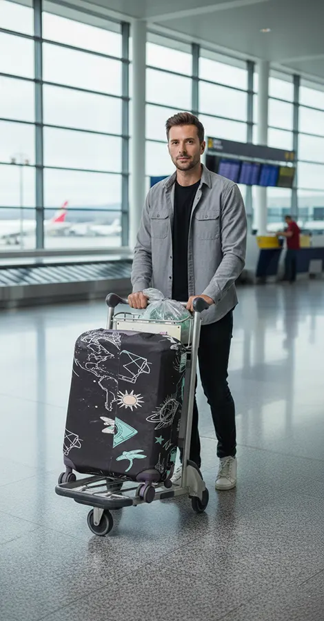 Lycra travel bag cover, size M, code 07