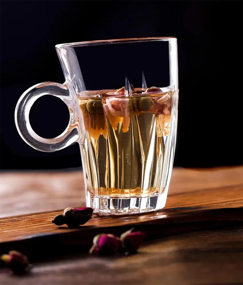 Blinkmax Glass Mug Set, 6 Pieces, 200ml Capacity, Clear Color, Model KTZB110