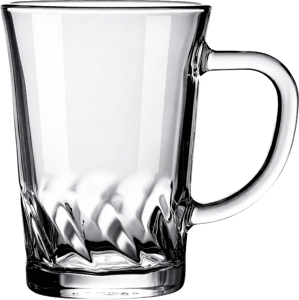 Blinkmax Glass Mug Set, 6 Pieces, 205ml Capacity, Clear Color, Model KTZB132
