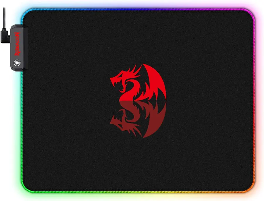 Redragon PLUTO Mouse Pad, 330×260×3 mm, RGB Lighting, Black, P026