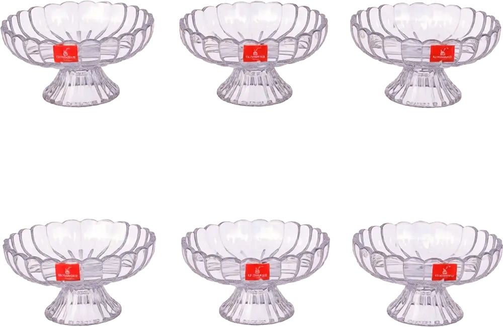 طقم بولة زجاج بلينك ماكس، 6 قطع، سعة 136 مللي، لون شفاف، موديل LZ1308