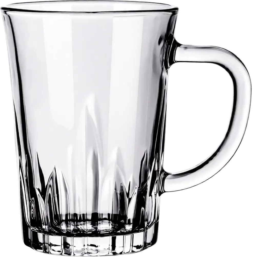 Blinkmax Glass Mug Set, 6 Pieces, 205ml Capacity, Clear Color, Model KTZB134