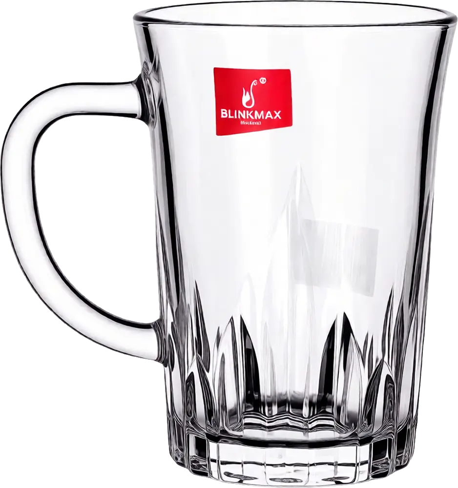 Blinkmax Glass Mug Set, 6 Pieces, 205ml Capacity, Clear Color, Model KTZB134