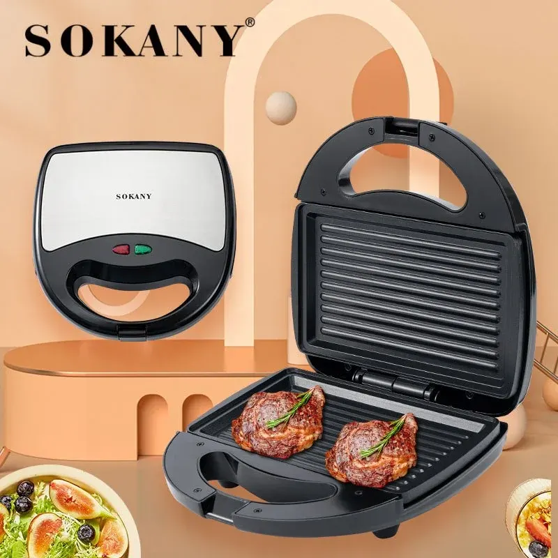 صانع ساندوتش سوكاني، 750 وات، اسود، SK-KJ-118 (بضمان المغربي)