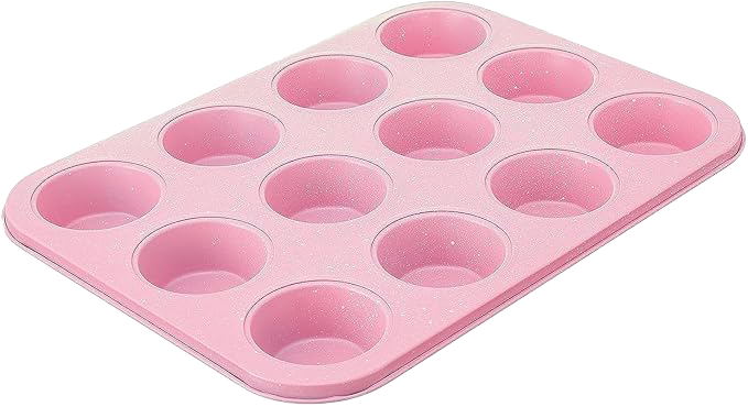 صينيه كب كيك 12عين ، جيرانيت ، الوان متعدده