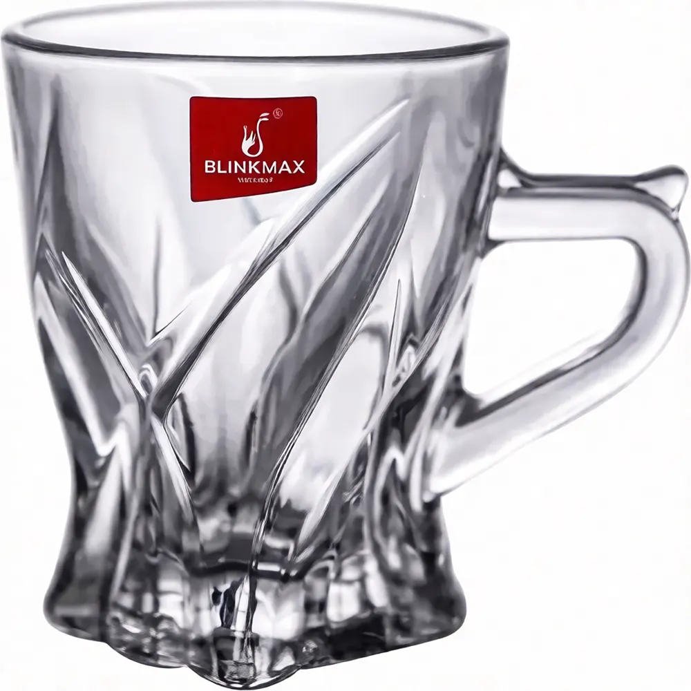 Blinkmax Glass Mug Set, 6 Pieces, 140ml Capacity, Clear Color, Model KTZB104