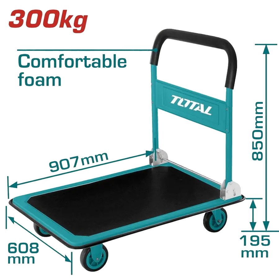 Total Tools Folding Trolley, 300 kg load capacity, 608*907, THTHP13002