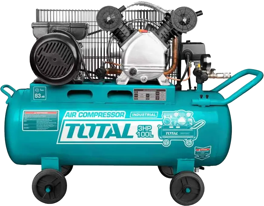 Total Tools Air Compressor, 100 Litres, 3 HP, Copper Windings, Wooden Box, 2301006-TC