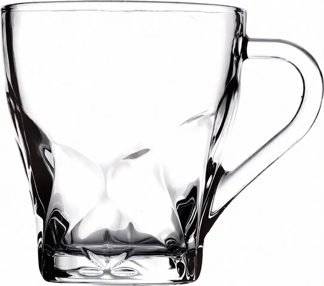 Blinkmax Glass Mug Set, 6 Pieces, 260ml Capacity, Clear Color, Model KTZB21-4
