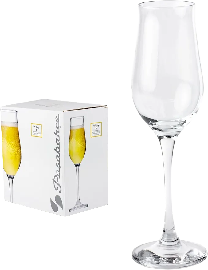Pasabahce Wavy Glass Set, 6 Pieces, 190ml, Glass, Clear, 440292