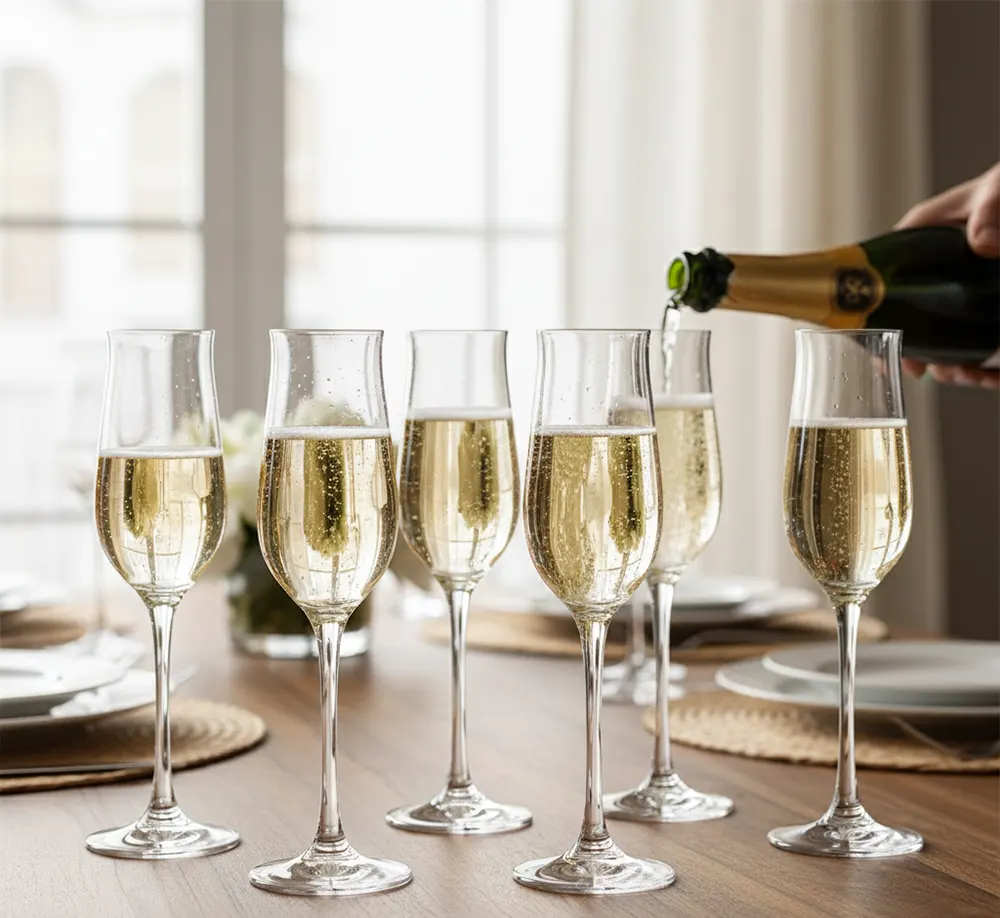 Pasabahce Wavy Glass Set, 6 Pieces, 190ml, Glass, Clear, 440292