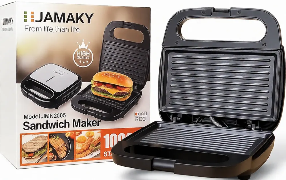 صانع الساندوتش جماكي،  شريحة واحدة ، 1500 وات، سيلفر ، JMK2005