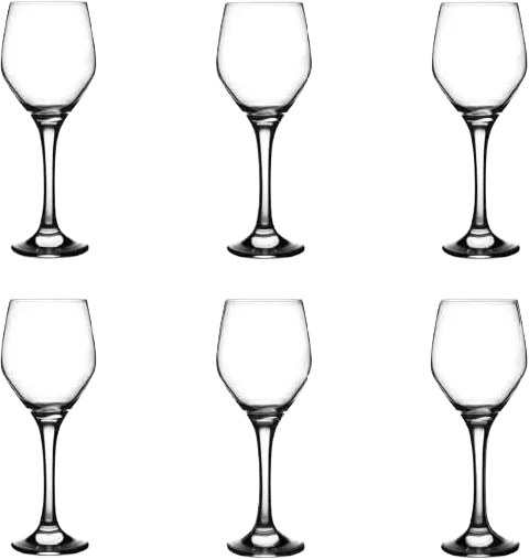Paşabahçe Daphne Glass Set, 6 Pieces, 255mm Size, Glass, Clear, 440403