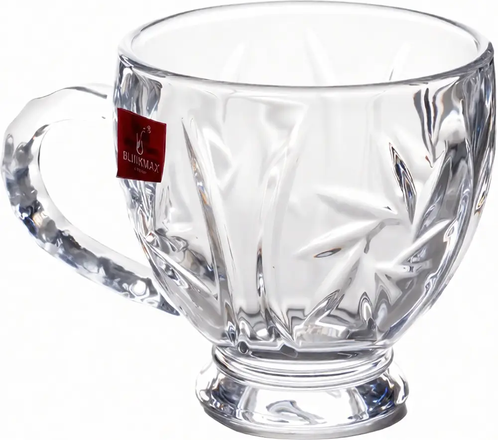 Blinkmax Glass Mug Set, 6 Pieces, 186ml Capacity, Clear Color, Model KTZB127