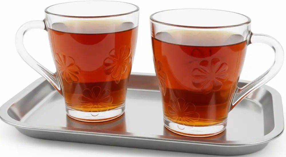 Blinkmax Glass Mug Set, 6 Pieces, 260ml Capacity, Clear Color, Model KTZB21‑3