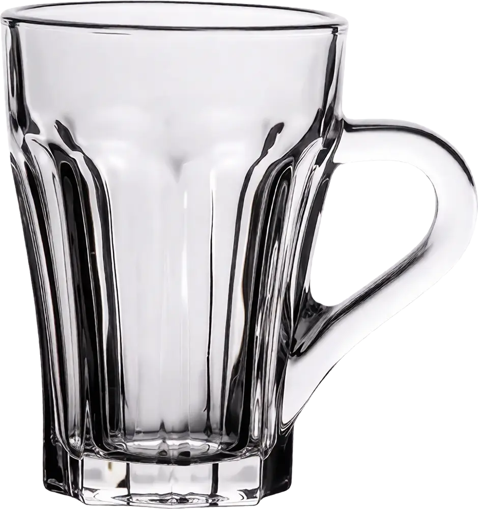 Blinkmax Glass Mug Set, 6 Pieces, 160ml Capacity, Clear Color, Model KTZB49