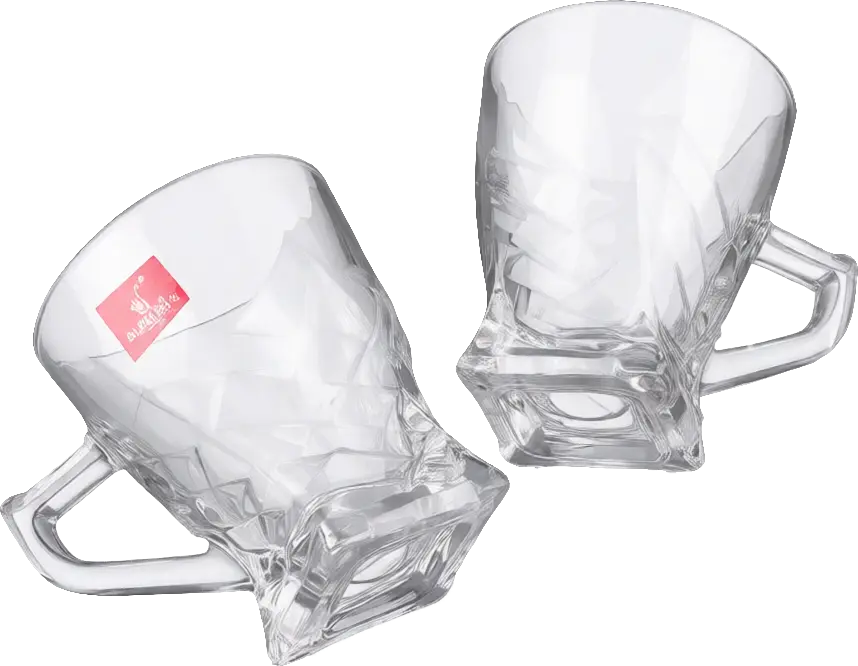 Blinkmax Glass Mug Set, 6 Pieces, 140ml Capacity, Clear Color, Model KTZB103