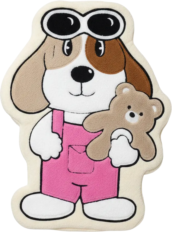 Kitchen towel, small size, dog-shaped design, 234-3