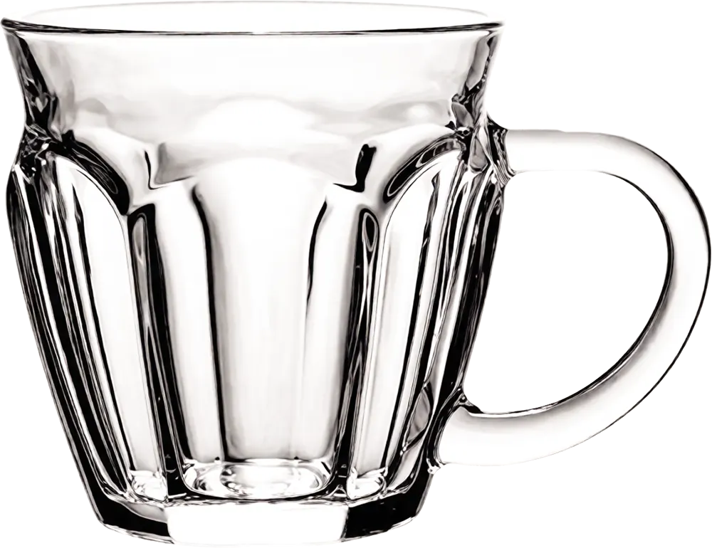 Blinkmax Glass Mug Set, 6 Pieces, 215ml Capacity, Clear Color, Model KTZB139