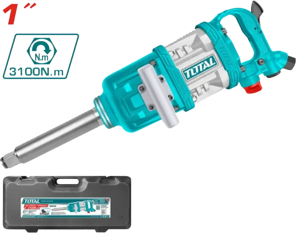 Total Tools Air Drill, 1 inch, 3100 Nm, Long Nose, TAT40111