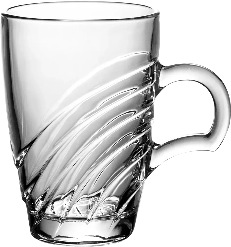 Blinkmax Glass Mug Set, 6 Pieces, 243ml Capacity, Clear Color, Model KTZB109