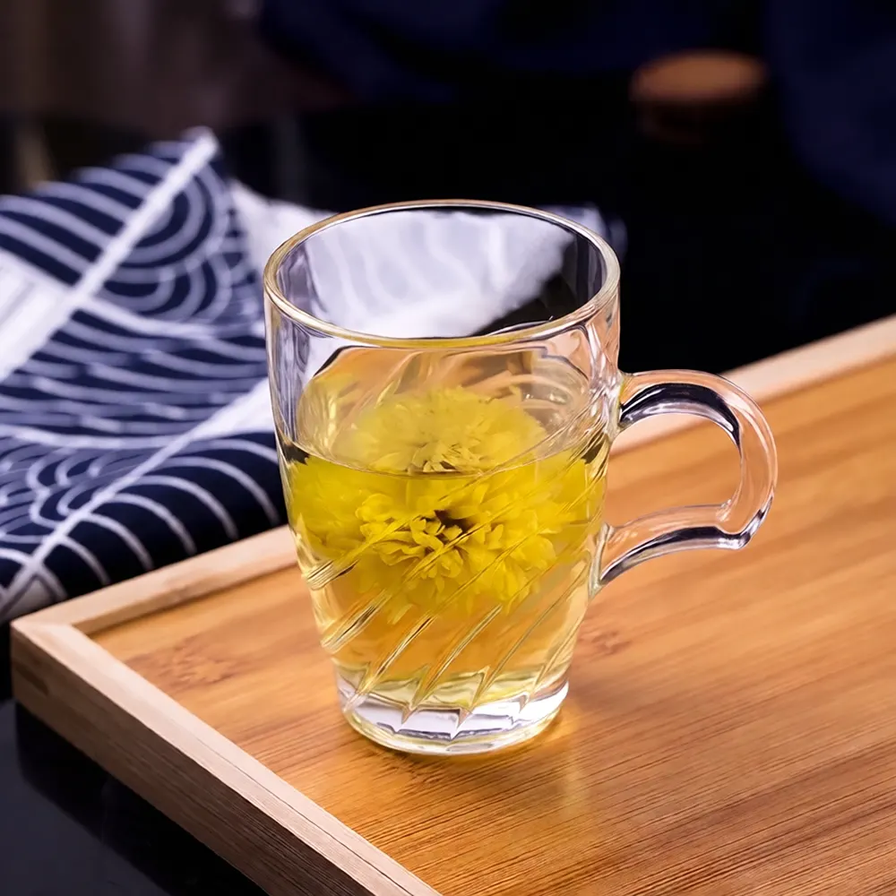 Blinkmax Glass Mug Set, 6 Pieces, 243ml Capacity, Clear Color, Model KTZB109