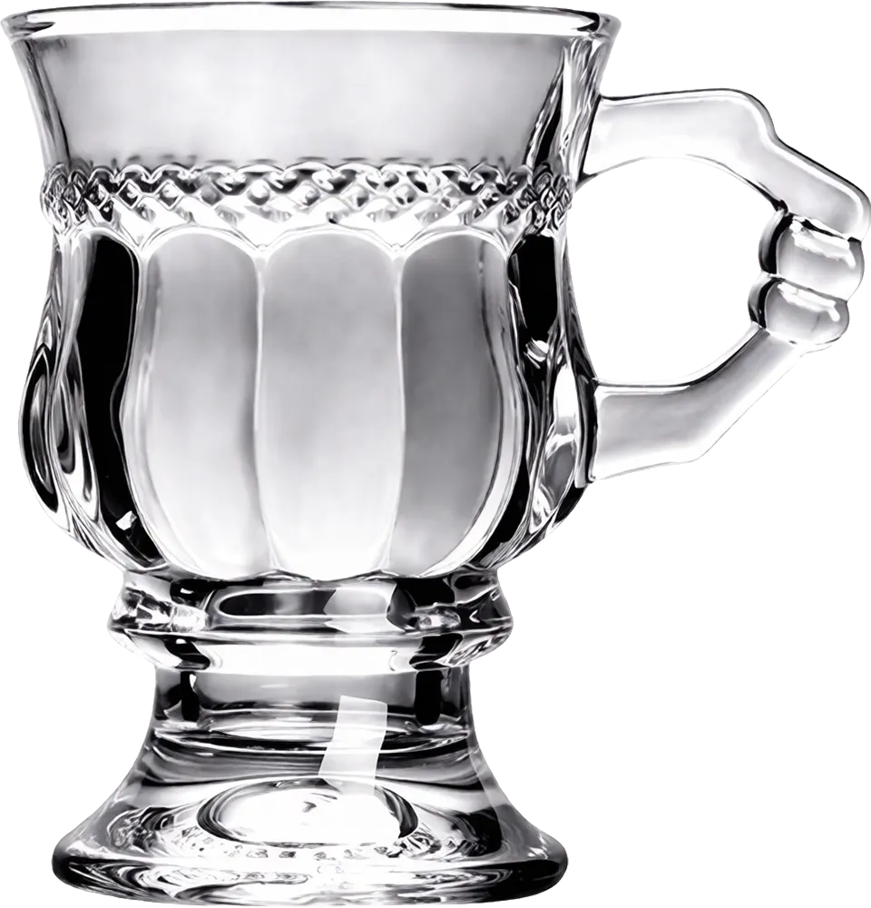 Blinkmax Glass Mug Set, 6 Pieces, 150ml Capacity, Clear Color, Model KTZB94