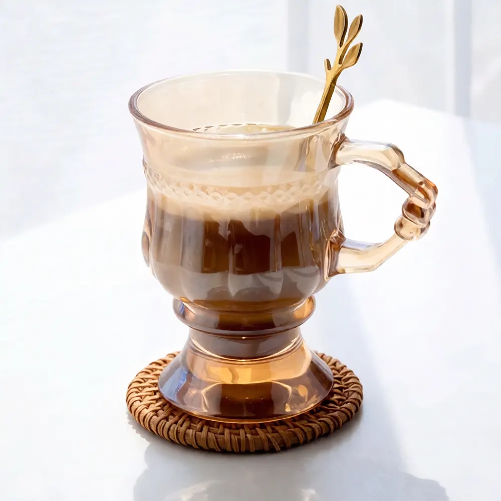 Blinkmax Glass Mug Set, 6 Pieces, 150ml Capacity, Clear Color, Model KTZB94