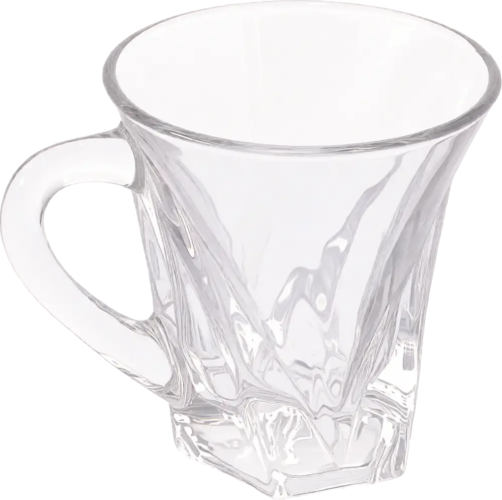 Blinkmax Glass Mug Set, 6 Pieces, 150ml Capacity, Clear Color, Model KTZB150