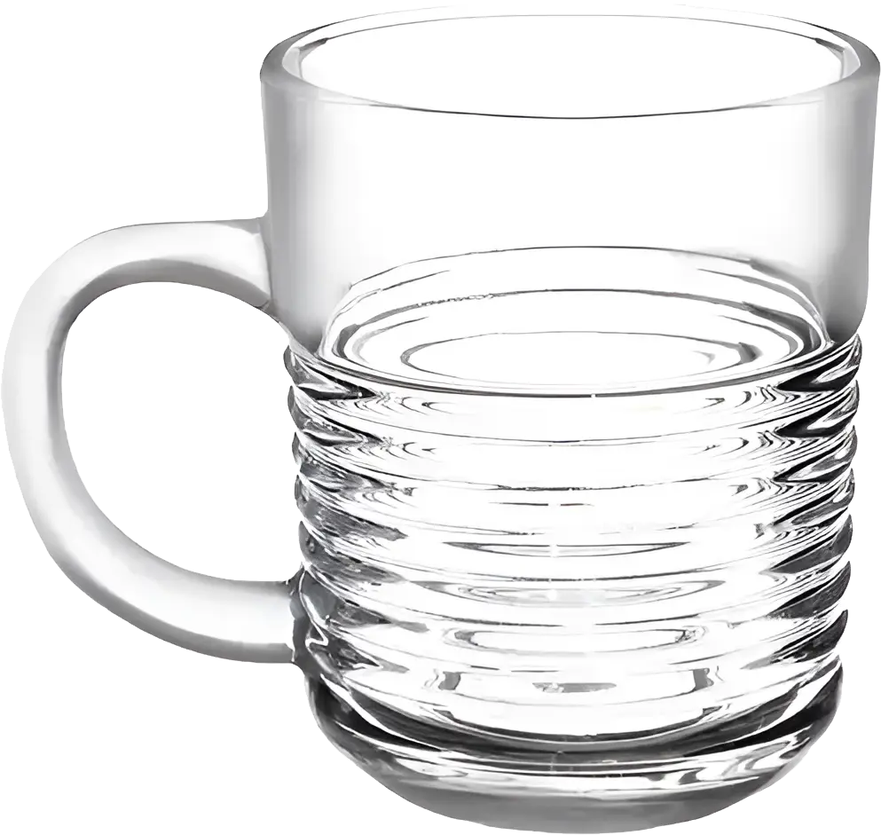 Blinkmax Glass Mug Set, 6 Pieces, 235ml Capacity, Clear Color, Model KTZB04-5