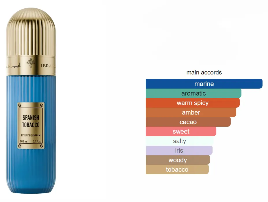 عطر اسباني توباكو من ابراق ابراهيم القرشي للجنسين اكستريت دي برفان، 100 مل