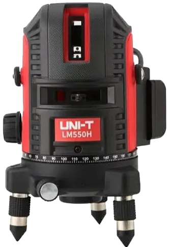 ميزان ليزر يوني تي ، ٥ خط ، 360 درجه ، خط اخضر ، مع بطاريه ،  LM550H