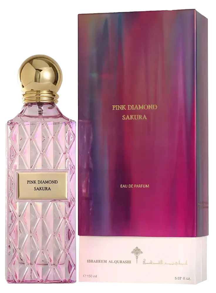 عطر بينك دايموند ساكورا من ابراق ابراهيم القرشي للنساء او دى برفان، 150 مل