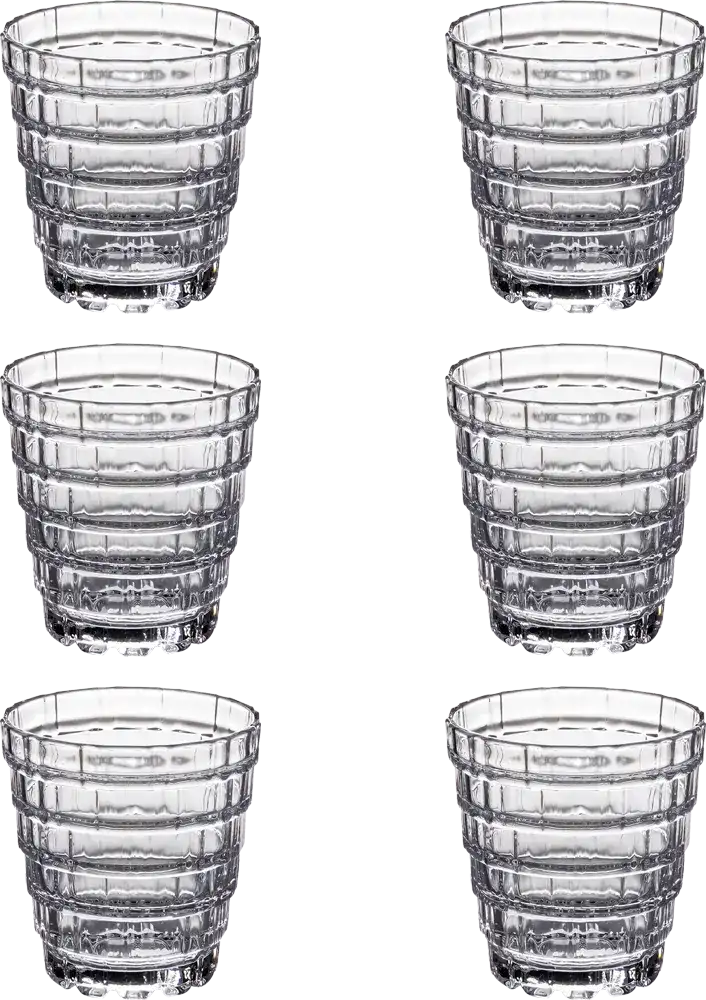 طقم كوبايت زجاج بلينك ماكس ، 6 قطع، سعة 265 ملي، لون شفاف، KTY4321-1