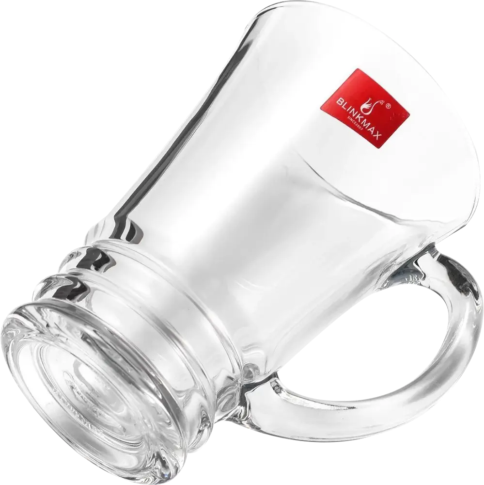 Blinkmax Glass Mug Set, 6 Pieces, 210ml Capacity, Clear Color, Model KTZB100