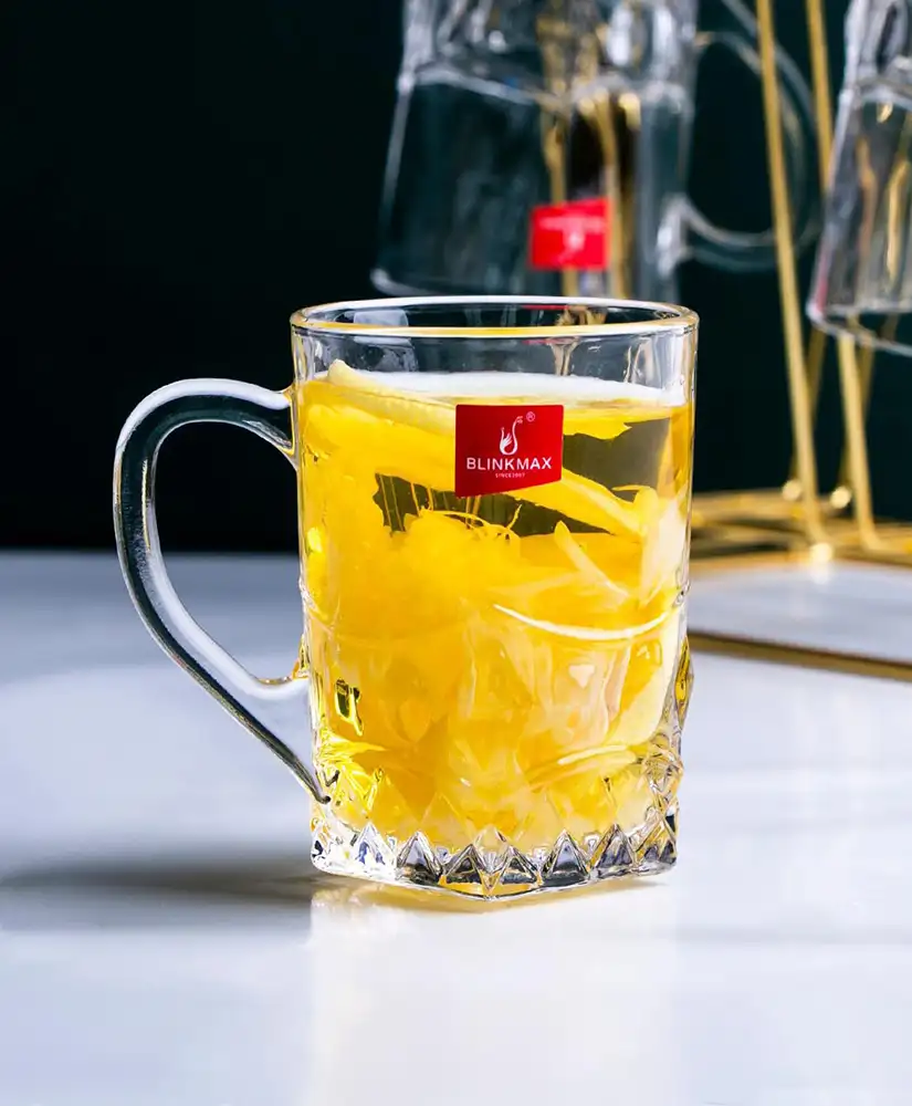 Blinkmax Glass Mug Set, 6 Pieces, 156ml Capacity, Clear Color, Model KTZB320-2