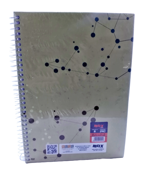 كشكول سلك غلاف صلب A4 من سيما، 240 ورقة، لون متعدد