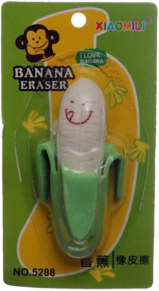 Xiomelli Eraser, Banana-shape, One Piece, Multicolor