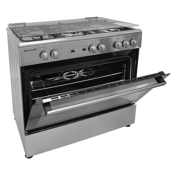 Brandt Cooker, 90 x 60 cm, 5 Gas Burners, Full Safety, Stainless, BCG6900X