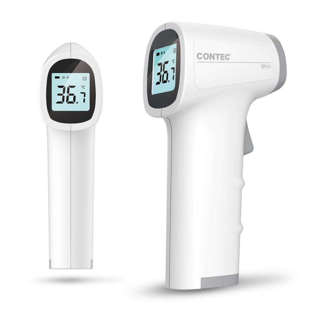 ترمومتر حراري ديجتال لقياس درجة  حرارة الجسم من كونتك، مقياس لدرجة الحرارة  من الجبهة بالأشعة تحت الحمراء ، أبيض  TP500