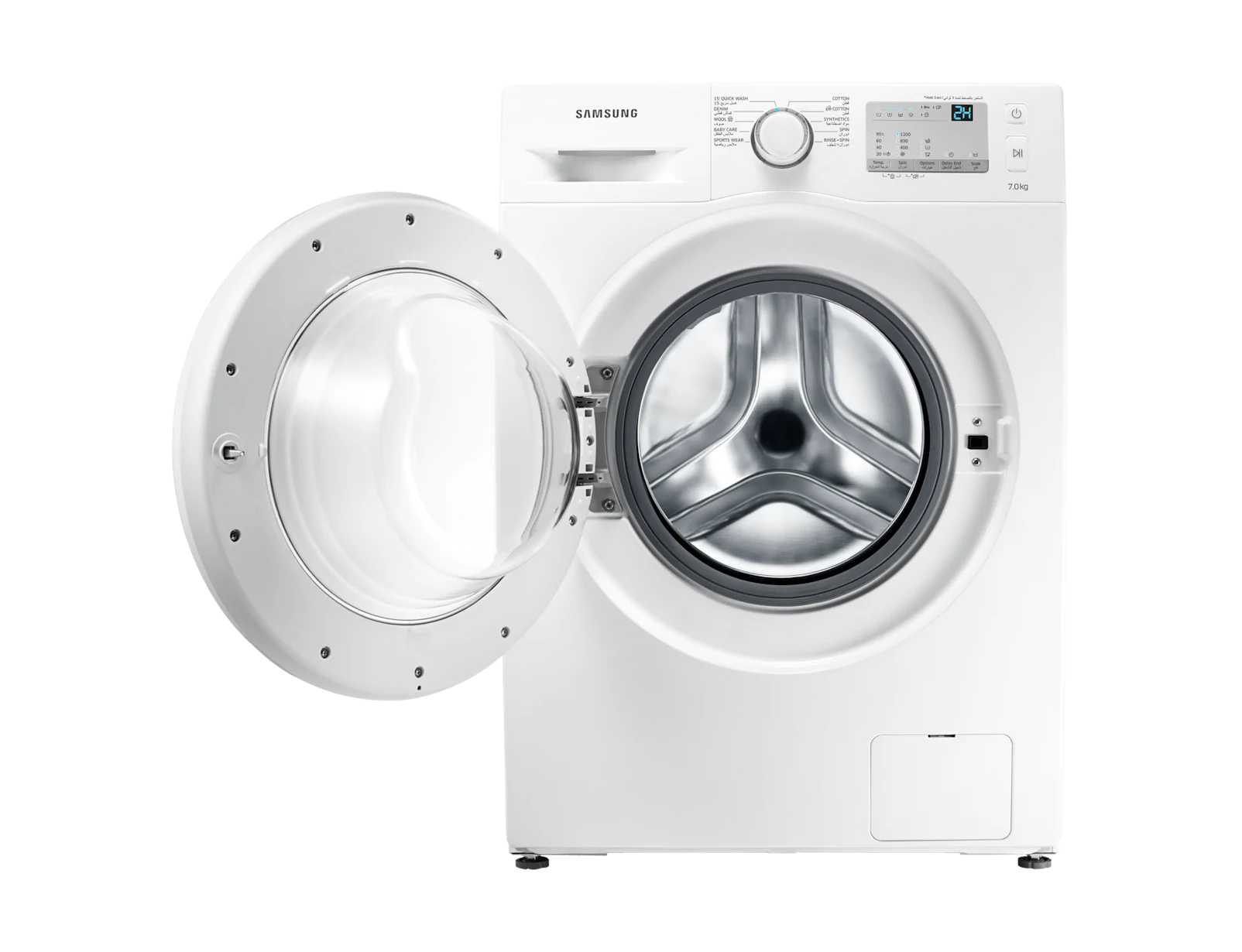 Samsung Front Loading Washing Machine, 7Kg, White, WW70J3283KW1AS