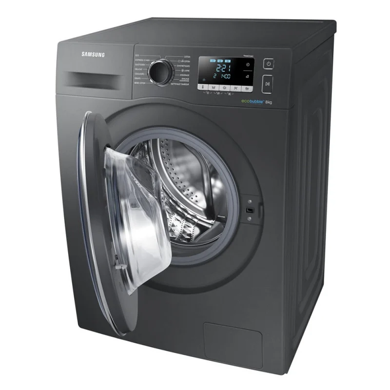 Samsung Front Loading Washing Machine, 8Kg, Silver, WW80J5555FX1AS