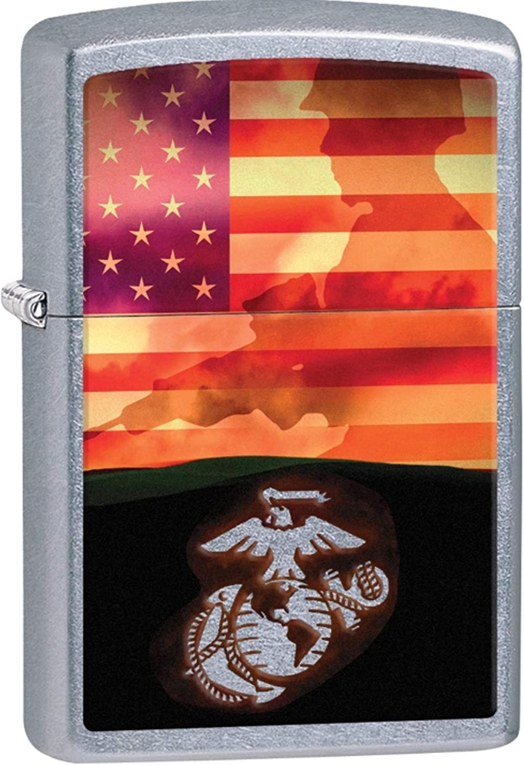 ولاعة سجائررجالي من زيبو، تصميم كلاسيك، قابلة لإعادة الملء مدى الحياة، مقاومة للرياح في أي مكان، فضي 29123