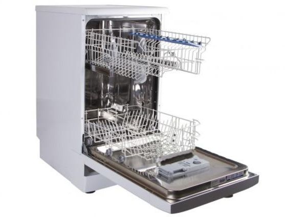 Indesit Slim Freestanding Dishwasher, 10 Place Settings, 45 cm, White - DSR 15B1 EU