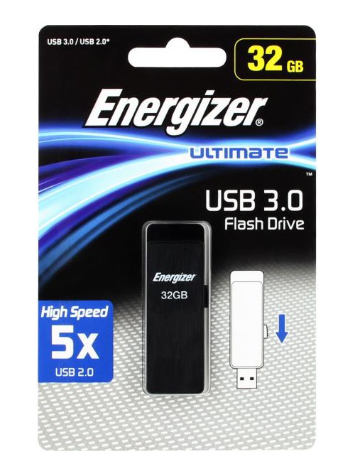 Energizer Flash Memory, 32 GB, Black, FUSSRC032R