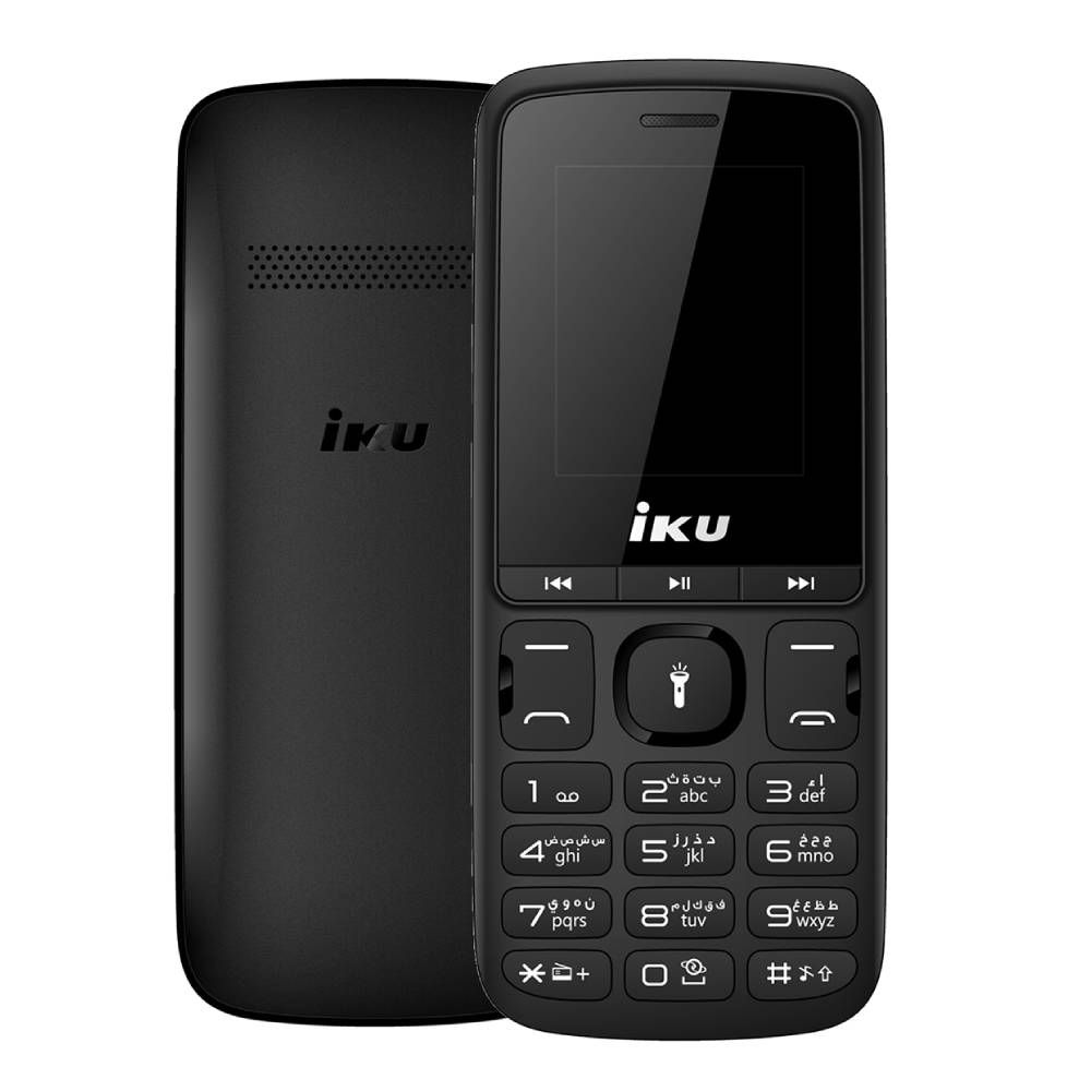 موبايل اي كي يو F104، ثنائي الشريحة، ذاكرة داخلية 32 ميجابايت، رامات 32 ميجابايت، شبكة الجيل الثالث، أسود