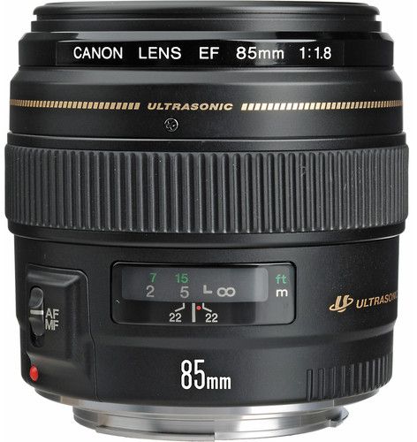 Canon EF 85mm f-1.8 USM Lens, Black