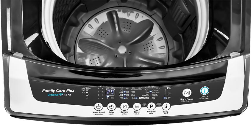 Zanussi Top Loading Washing Machine, 12KG, Digital, White, ZWT12710W